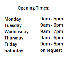clinic opening times